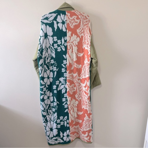 Free People Home Sweet Home Coat Quilted Sweater Knit Duster Jacket Coat Size S - Picture 8 of 13